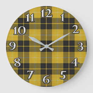 Grande Horloge Ronde Clan Barclay Tartan, le Time Accents écossais
