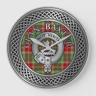 Grande Horloge Ronde Clan Baxter Crest & Tartan Knot