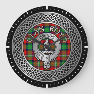 Grande Horloge Ronde Clan Boyd Crest & Tartan Knot