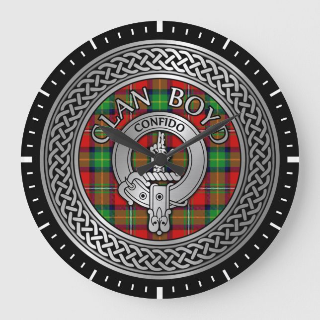 Grande Horloge Ronde Clan Boyd Crest & Tartan Knot (Recto)