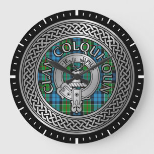 Grande Horloge Ronde Clan Colquhoun Crest & Tartan Knot