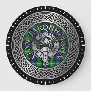 Grande Horloge Ronde Clan Farquharson Crest & Tartan Knot
