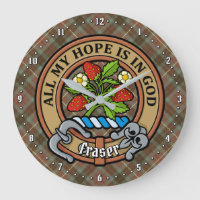 Clan Fraser Crest sur le tartare de chasse Patinée
