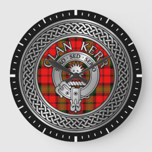 Grande Horloge Ronde Clan Kerr Crest & Tartan Knot