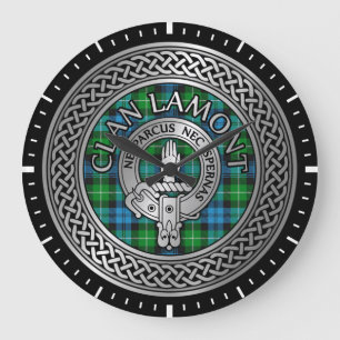 Grande Horloge Ronde Clan Lamont Crest & Tartan Knot