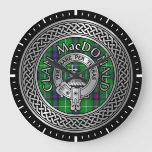 Grande Horloge Ronde Clan MacDonald Crest & Tartan Knot