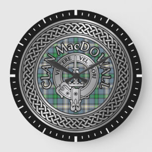 Grande Horloge Ronde Clan MacDowall Crest & Tartan Knot