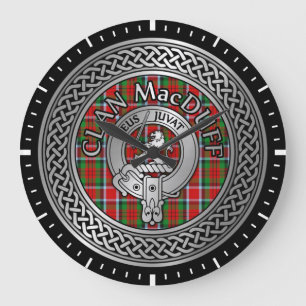 Grande Horloge Ronde Clan MacDuff Crest & Tartan Knot
