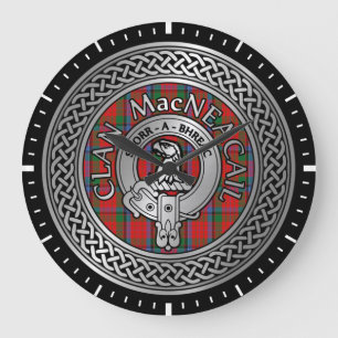 Grande Horloge Ronde Clan MacNeacail   MacNicol Crest et noeud tatan