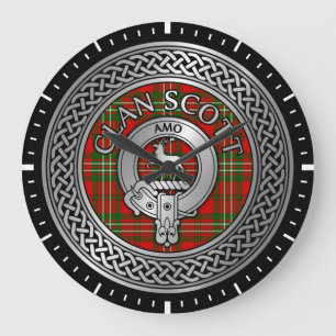 Grande Horloge Ronde Clan Scott Crest & Tartan Knot