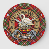 Clan Stewart Crest sur Royal Tartan