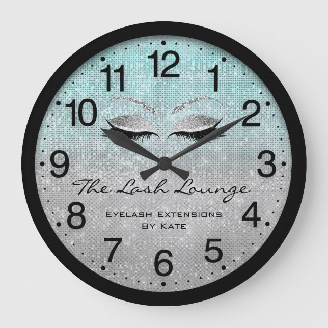 Grande Horloge Ronde Clashes Extension Blue Ombre Grey Logo Argent (Recto)