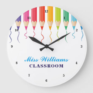 Grande Horloge Ronde Classe de Cute Custom