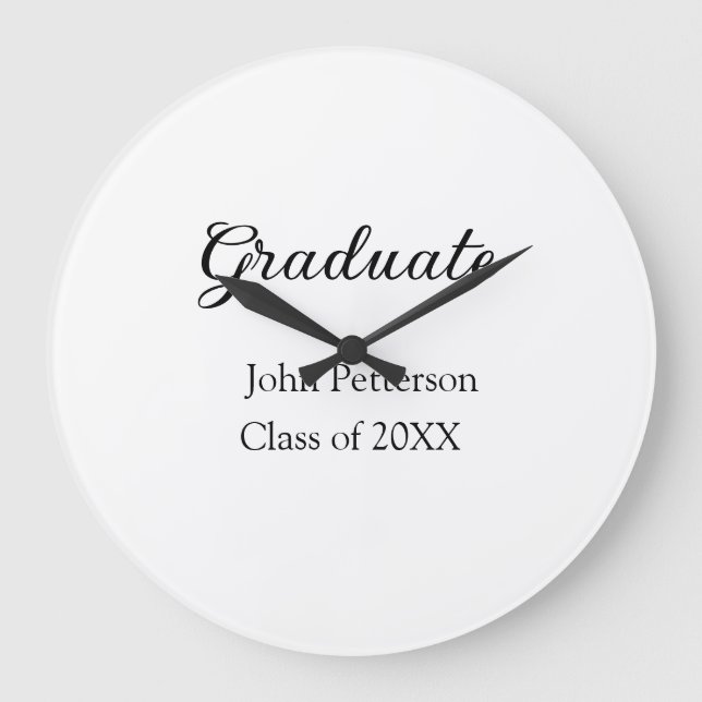 Grande Horloge Ronde Classe de fin d'études de 20XX simple graduation m (Recto)