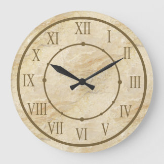 Grande Horloge Ronde Classé en pierre à l'air des chiffres romains