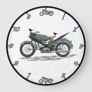 Grande Horloge Ronde Classic Motorcycle Wall Clock