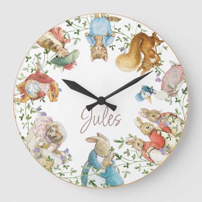 Grande Horloge Ronde Classic Pierre le lapin Anniversaire (Recto)