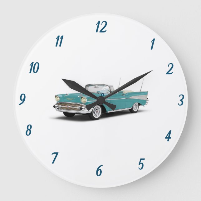 GRANDE HORLOGE RONDE ****CLASSIQUE 57 CHEVY***** FERMER (Recto)