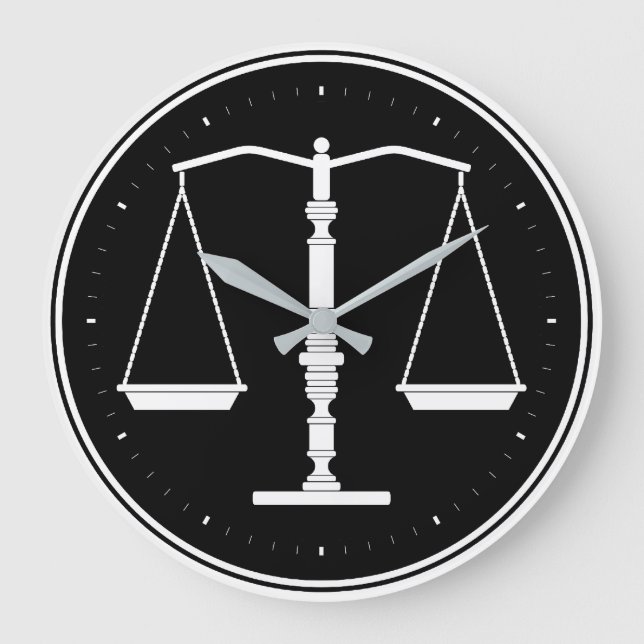 Grande Horloge Ronde Classy Scales of Justice (Recto)