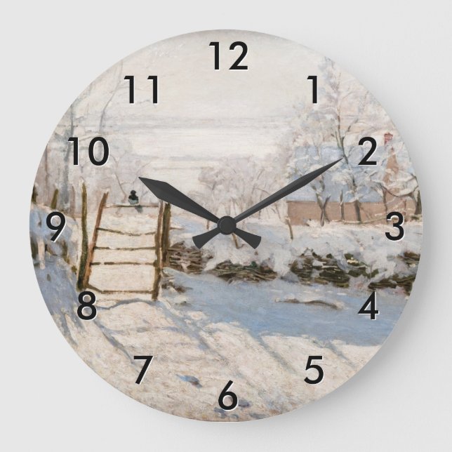 Grande Horloge Ronde Claude Monet - Le Magpie (Recto)