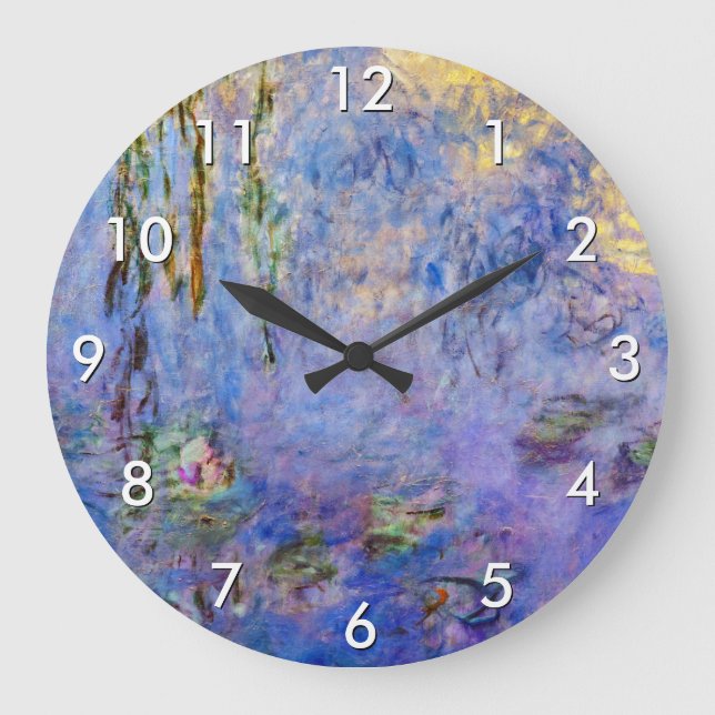 Grande Horloge Ronde Claude Monet - Lys d'eau (Recto)