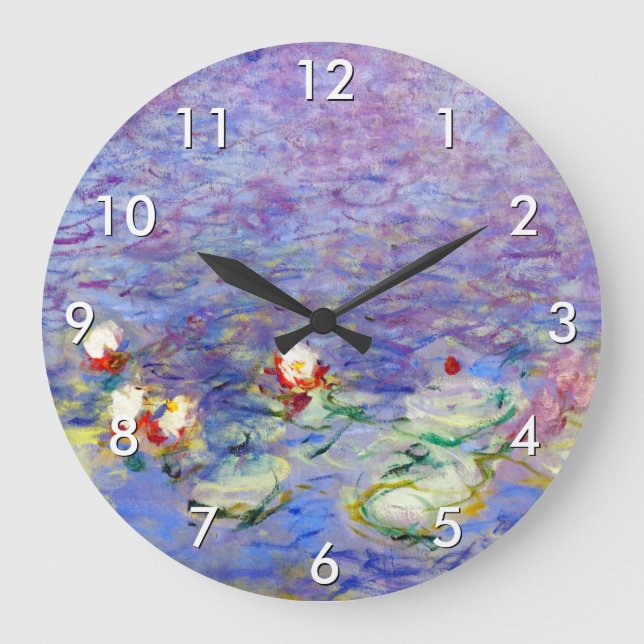 Grande Horloge Ronde Claude Monet - Lys d'eau (Recto)