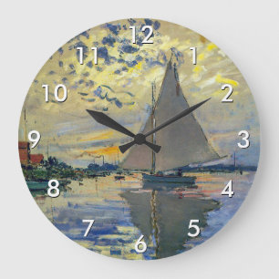 Grande Horloge Ronde Claude Monet - Voilier au Petit-Gennevilliers