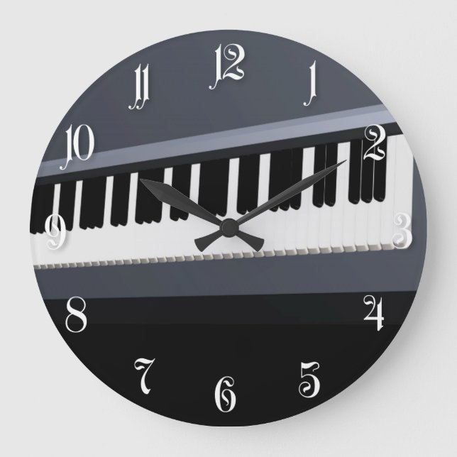 Grande Horloge Ronde Clavier de piano électrique (Recto)