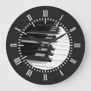 Grande Horloge Ronde Clavier pour piano