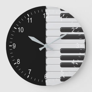 Grande Horloge Ronde Clavier pour piano