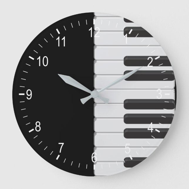 Grande Horloge Ronde Clavier pour piano (Recto)