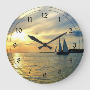 Grande Horloge Ronde Clé West Sunset