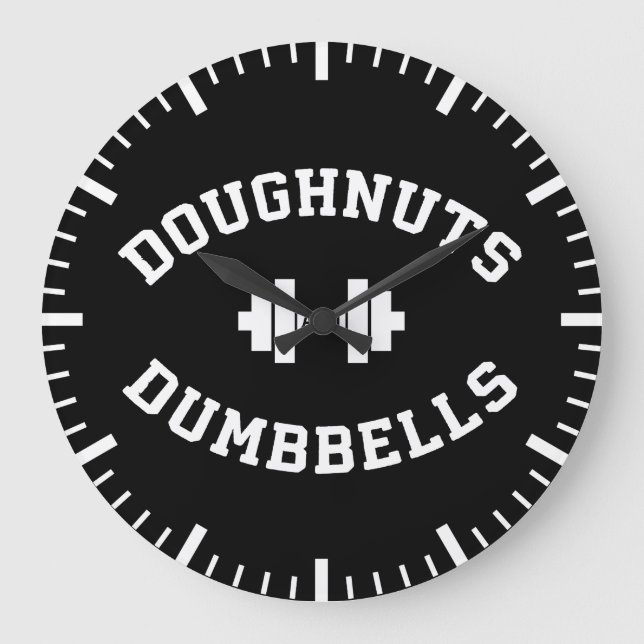 Grande Horloge Ronde Clochettes Et Doughnut - Drôle Exercice De Gym (Recto)