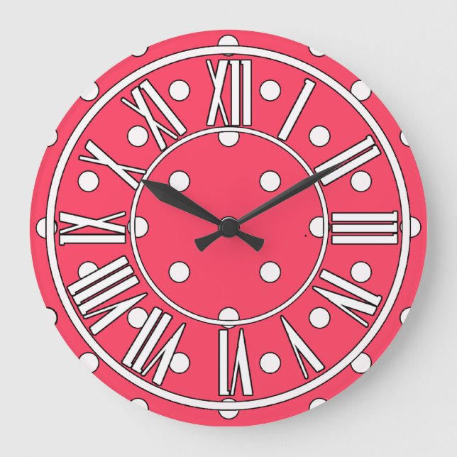 Grande Horloge Ronde Clock avec les Dots (Recto)