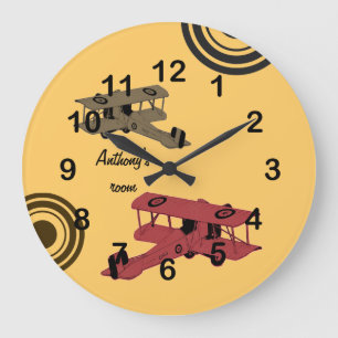 Grande Horloge Ronde Clock biplanes