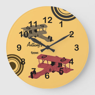 Grande Horloge Ronde Clock biplanes