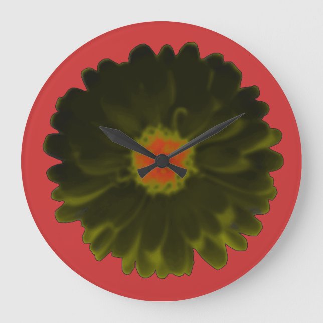 Grande Horloge Ronde Clock Black and Red Marigold (Recto)