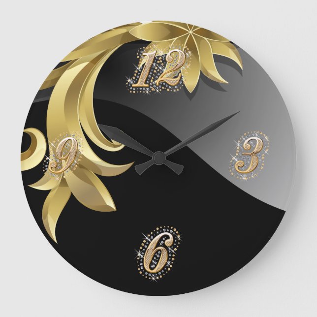 Grande Horloge Ronde Clock Bling Wall (Recto)