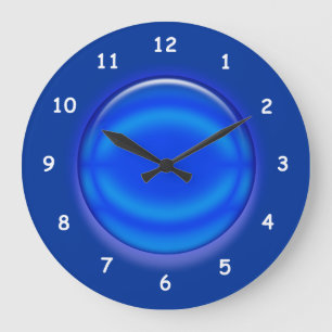 Grande Horloge Ronde Clock - Blue 3D
