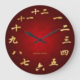 Grande Horloge Ronde Clock Calligraphy