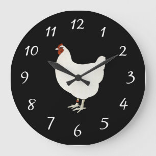 Grande Horloge Ronde Clock de Chicken