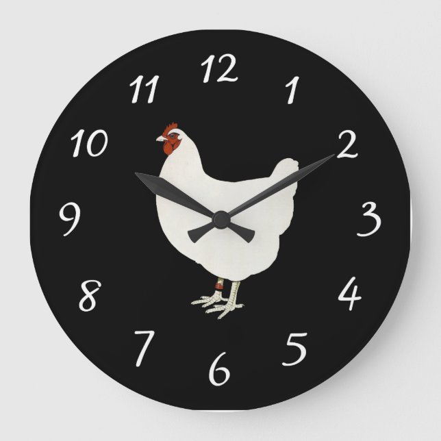 Grande Horloge Ronde Clock de Chicken (Recto)