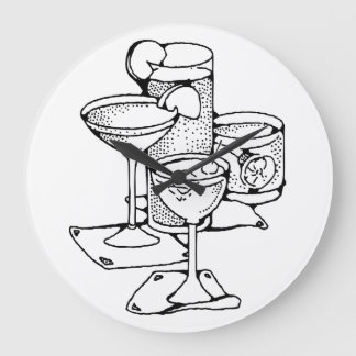 Grande Horloge Ronde Clock de Cocktail