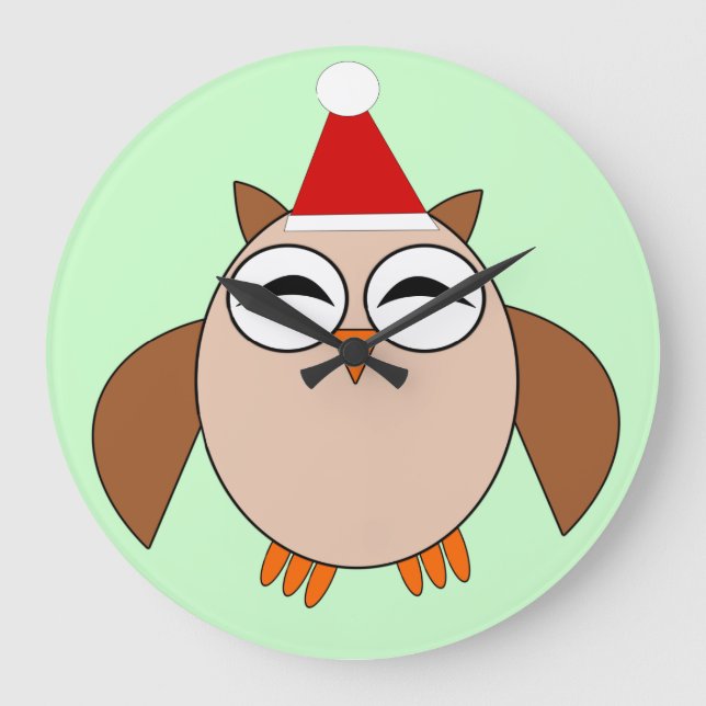 Grande Horloge Ronde Clock de Cute Christmas (Recto)