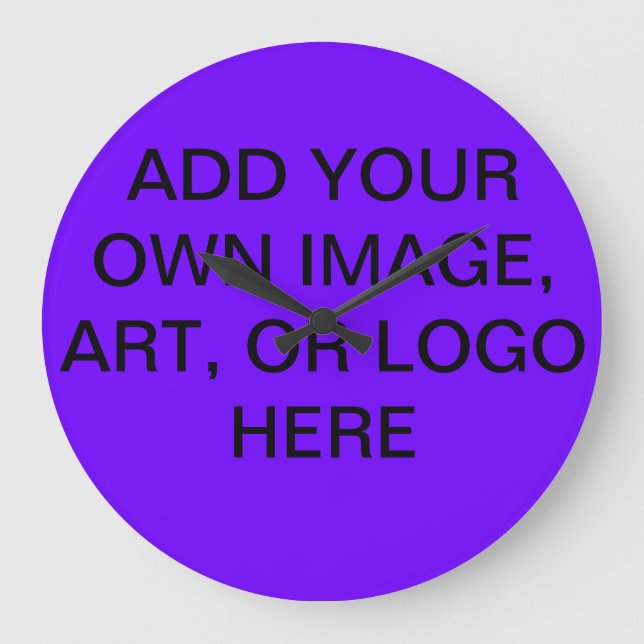 Grande Horloge Ronde CLOCK DE DESIGN CUSTOMIZABLE - ADD YOUR OWN Images (Recto)
