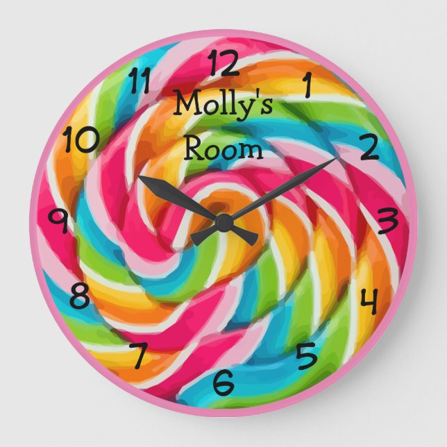 Grande Horloge Ronde Clock de Kids (Recto)