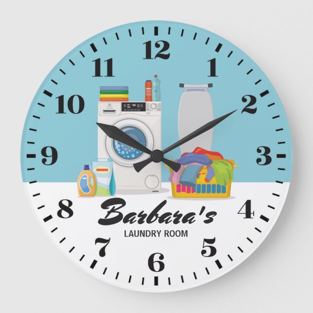 Grande Horloge Ronde Clock de Laundry Room (Recto)