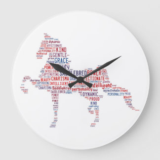 Grande Horloge Ronde Clock de Saddlebred