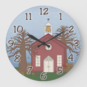 Grande Horloge Ronde Clock de Schoolhouse