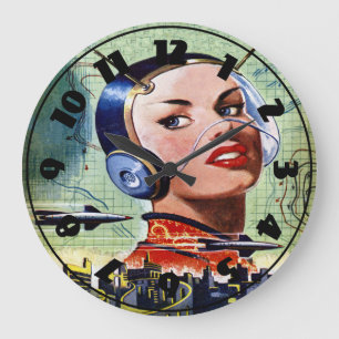 Grande Horloge Ronde Clock de science-fiction